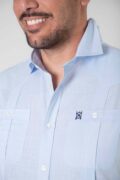 CAMISA GUAYABERA CELESTE - Imagen 2
