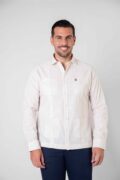 CAMISA GUAYABERA BEIGE - Imagen 3