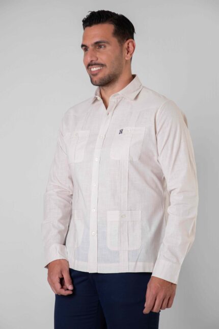 Camisa guayabera beig