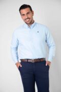 CAMISA SPORT OXFORD CELESTE CLARO