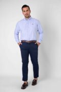 CAMISA SPORT OXFORD RAYA FONDO CELESTE - Imagen 2