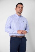 CAMISA SPORT OXFORD RAYA FONDO CELESTE - Imagen 3