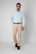 CAMISA SPORT OXFORD RAYA ANCHA VERDE - Imagen 2