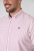 CAMISA SPORT OXFORD RAYA ANCHA BURDEOS - Imagen 4
