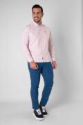 CAMISA SPORT OXFORD RAYA ANCHA BURDEOS - Imagen 3