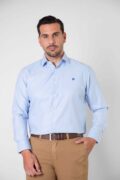 CAMISA VESTIR LISA CELESTE