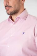 CAMISA VESTIR LISA ROSA - Imagen 4