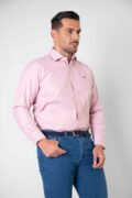 CAMISA VESTIR LISA ROSA - Imagen 3