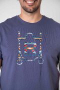 CAMISETA HIERRO ESTAMPADO AZUL INDIGO - Imagen 4