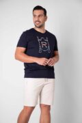 CAMISETA HIERRO ESTAMPADO MARINO