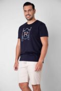 CAMISETA HIERRO ESTAMPADO MARINO - Imagen 2