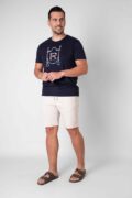 CAMISETA HIERRO ESTAMPADO MARINO - Imagen 3