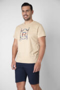 CAMISETA HIERRO ESTAMPADO BEIGE - Imagen 4