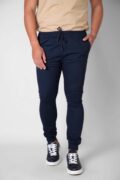 PANTALON LARGO GOMA MARINO