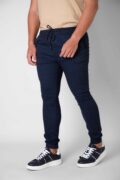 PANTALON LARGO GOMA MARINO - Imagen 3