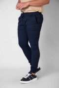 PANTALON LARGO GOMA MARINO - Imagen 2