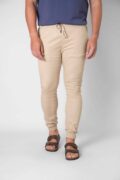 PANTALON LARGO GOMA BEIGE