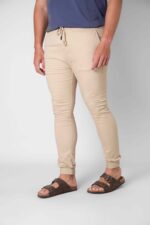 PANTALON LARGO GOMA BEIGE - Imagen 2