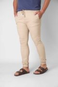 PANTALON LARGO GOMA BEIGE - Imagen 3