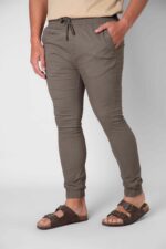 PANTALON LARGO GOMA CAQUI