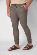 PANTALON LARGO GOMA CAQUI
