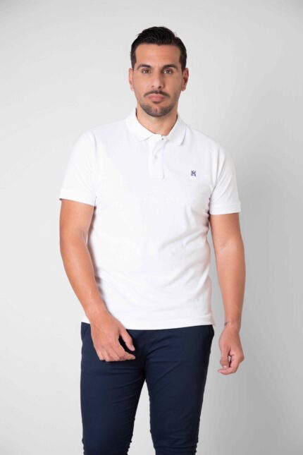 Polo blanco hombre