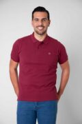 Polo burdeos hombre