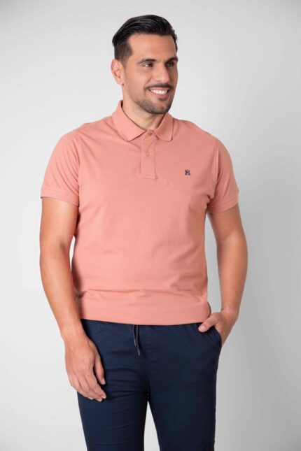 polo rosa hombre