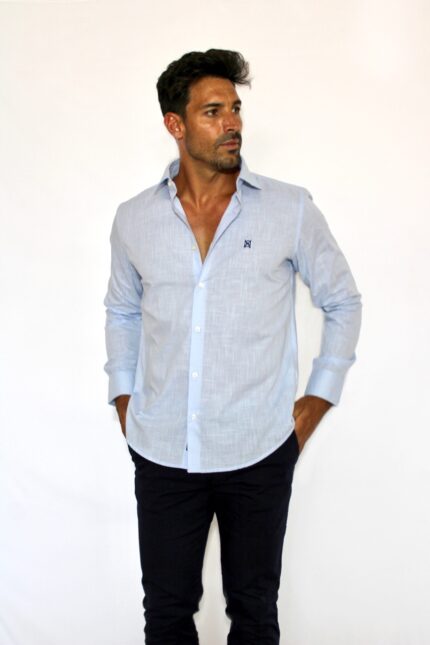 CAMISA LINO CELESTE - EL ROCIERO 1