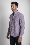 CAMISA SPORT CUADROS AZUL MARINO BURDEOS - Imagen 3