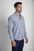 CAMISA SPORT CUADROS AZUL MARINO VERDE - Imagen 3