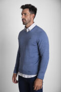 JERSEY CUELLO PICO BÁSICO AZUL COBALTO - Imagen 2