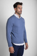 JERSEY CUELLO PICO BÁSICO AZUL COBALTO - Imagen 3