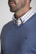 JERSEY CUELLO PICO BÁSICO AZUL COBALTO - Imagen 4