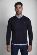 JERSEY CUELLO PICO BÁSICO AZUL MARINO