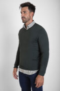 JERSEY CUELLO PICO BÁSICO VERDE CAZA - Imagen 2