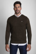 JERSEY CUELLO PICO PIQUE VERDE CAZA