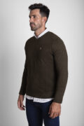 JERSEY CUELLO PICO PIQUE VERDE CAZA - Imagen 2