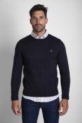JERSEY CUELLO REDONDO AZUL MARINO