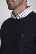 JERSEY CUELLO REDONDO AZUL MARINO - Imagen 4