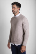 JERSEY CUELLO REDONDO CANALE BEIGE - Imagen 2