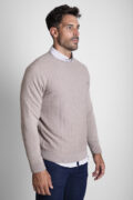 JERSEY CUELLO REDONDO CANALE BEIGE - Imagen 3