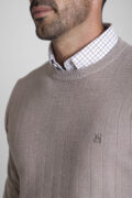 JERSEY CUELLO REDONDO CANALE BEIGE - Imagen 4