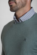 JERSEY CUELLO REDONDO VERDE SECO - Imagen 4