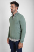 JERSEY MEDIA CREMALLERA VERDE SECO - Imagen 2