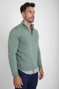 JERSEY MEDIA CREMALLERA VERDE SECO - Imagen 3