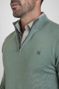 JERSEY MEDIA CREMALLERA VERDE SECO - Imagen 4
