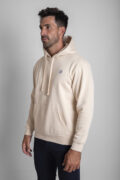 SUDADERA CAPUCHA BÁSICA BEIGE - Imagen 2