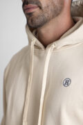 SUDADERA CAPUCHA BÁSICA BEIGE - Imagen 4