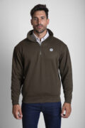 SUDADERA MEDIA CREMALLERA VERDE CAZA